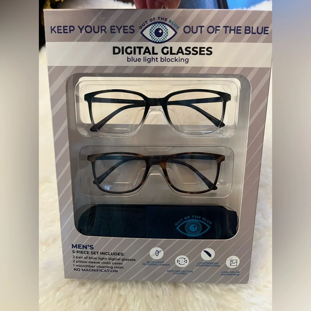 Digital Glasses - Blue Light Blocking, Black and Brown Set